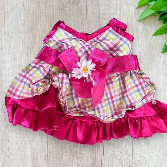 BUILD A BEAR ~Lot of 3 Dresses~ Clothes Outfit Pink Floral Skirt Dress Up - Picture 2 of 4